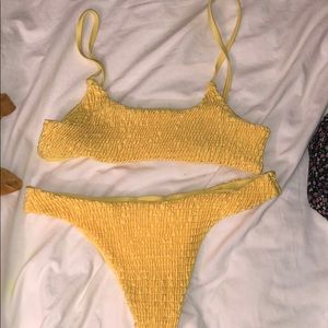 Scrunched two piece swimsuit